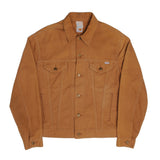 Vintage Carhartt Sherpa Lined Sandstone Denim Jacket 1990S Size Large Made In Usa
