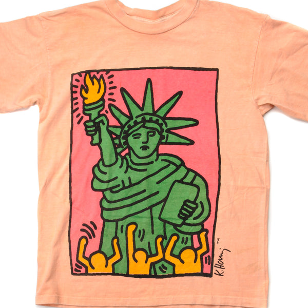 VINTAGE KEITH HARING STATUE OF LIBERTY TEE SHIRT 1986 SIZE MEDIUM MADE IN USA