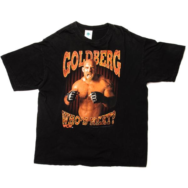 Vintage World Championship Wrestling Goldberg Who's Next Tee Shirt 1998 Size XL BLACK