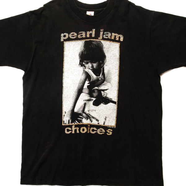 pearl jam vintage Tシャツ choices kids guns-