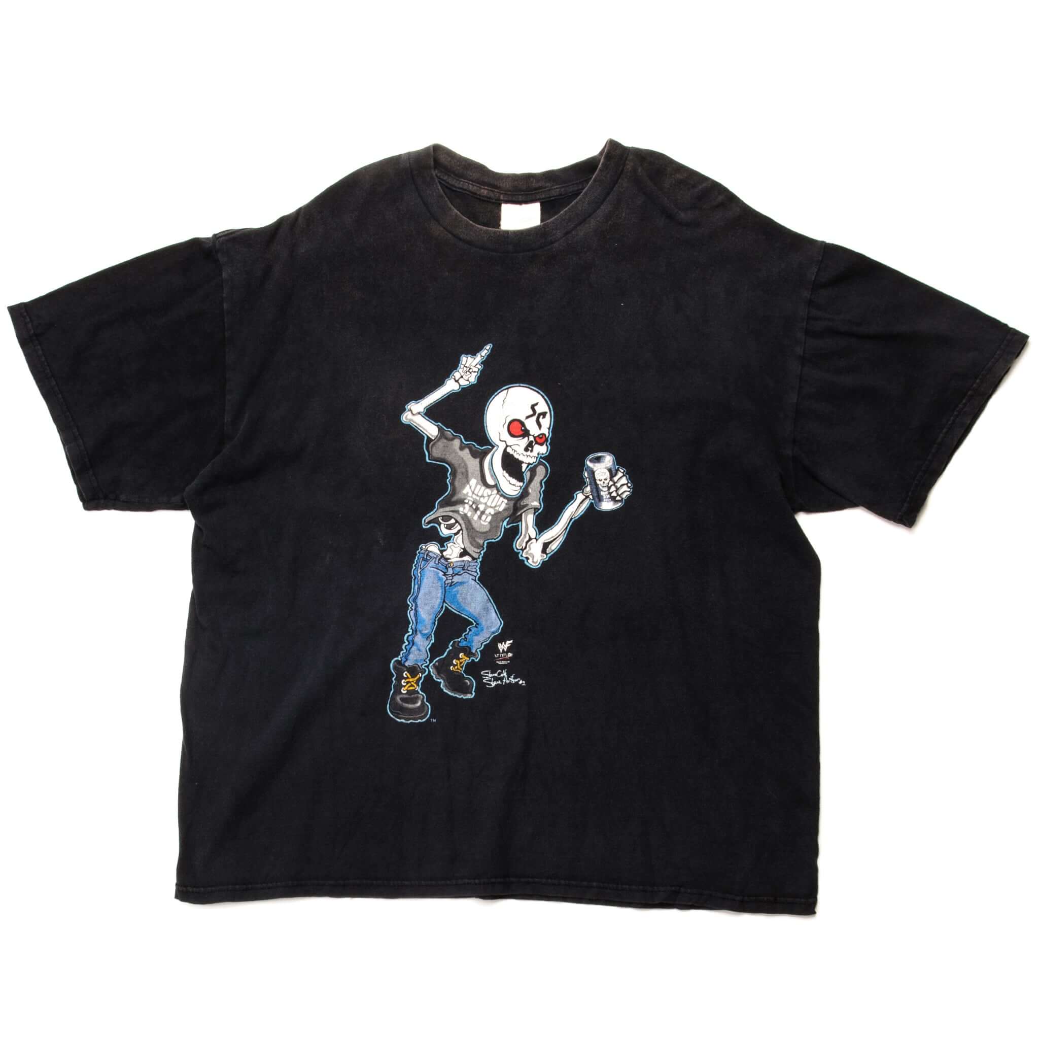 Vintage World Wrestling Federation Stone Cold Steve Austin 3:16 100% Hell Raise Tee Shirt 1990S Size XL. BLACK