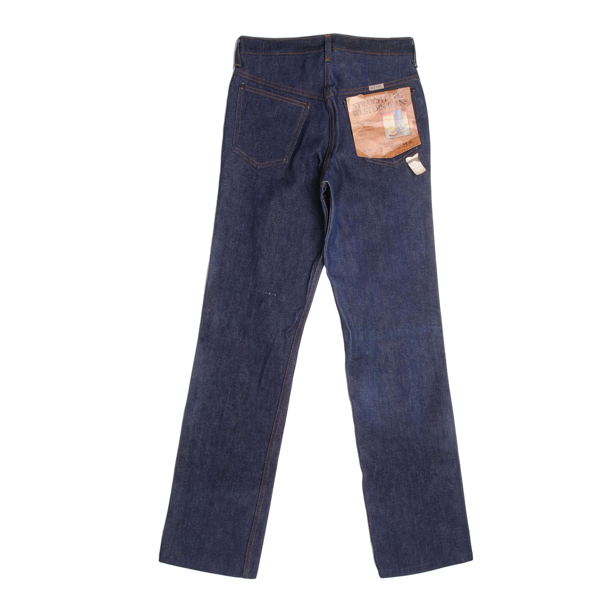 Vintage Dee Cee Staight Leg Western Jeans Size 29X32 W29 L32 Made In Usa Deadstock   Size On Tag 29X32  Back Button #V7