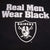 Vintage NFL Los Angeles Raiders Real Men Wear Black Tee Shirt 1995 Size Medium Made In USA With Single Stitch Sleeves