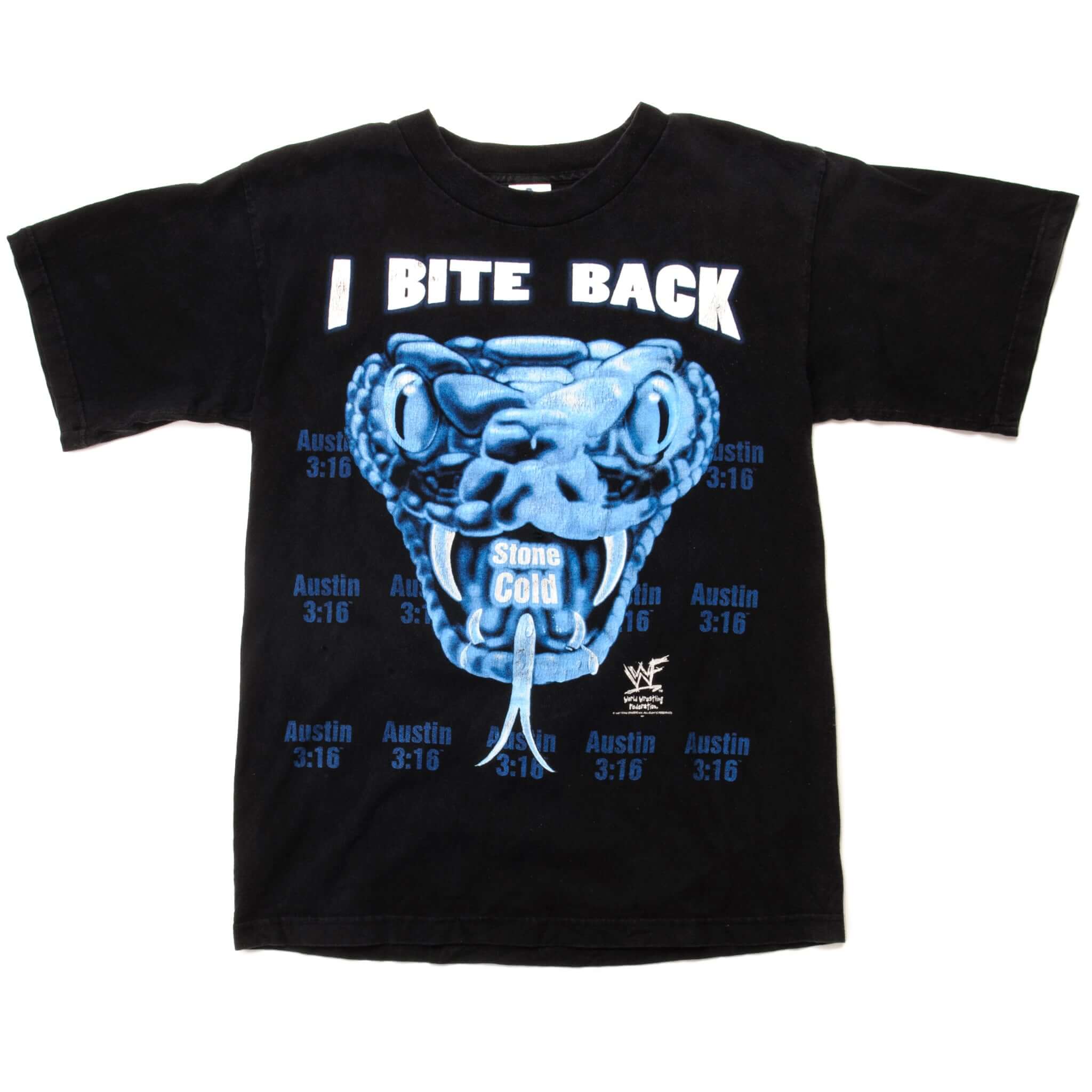 Vintage World Wrestling Federation Stone Cold Steve Austin 3:16 Tee Shirt 1998 Size Small. BLACK