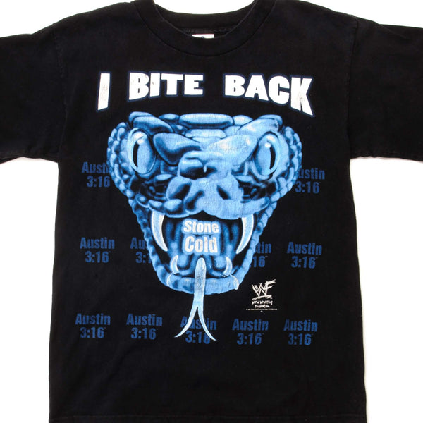 CAMISETA ANTIGUA DE STEVE AUSTIN DE STONE COLD DE LA WWF DE 1998, TALLA PEQUEÑA