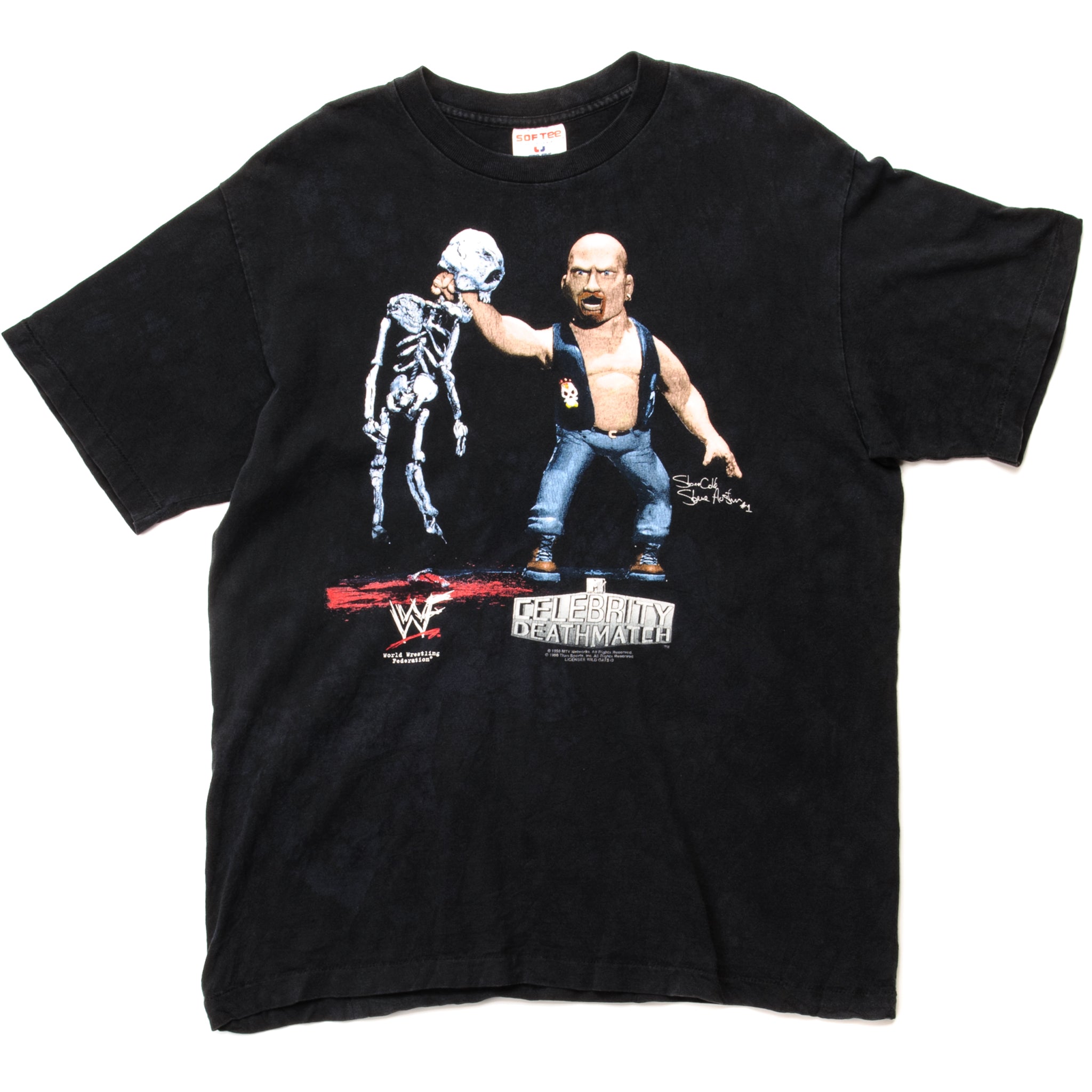 Wrestling Vintage WWF Stone Cold Steve Austin Tee Shirt 1998 Size Medium Made in USA
