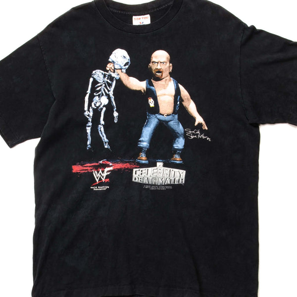 CAMISETA ANTIGUA DE STEVE AUSTIN DE STONE COLD DE LA WWF DE 1998, TALLA MEDIANA, FABRICADA EN EE. UU.