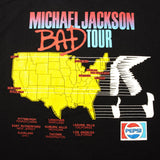 VINTAGE MICHAEL JACKSON BAD WORLD TOUR TEE SHIRT 1988 SIZE LARGE MADE IN USA