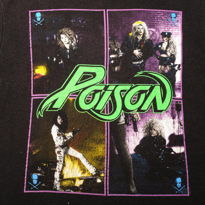 VINTAGE POISON TOUR TEE SHIRT 1988 SIZE LARGE MADE IN USA