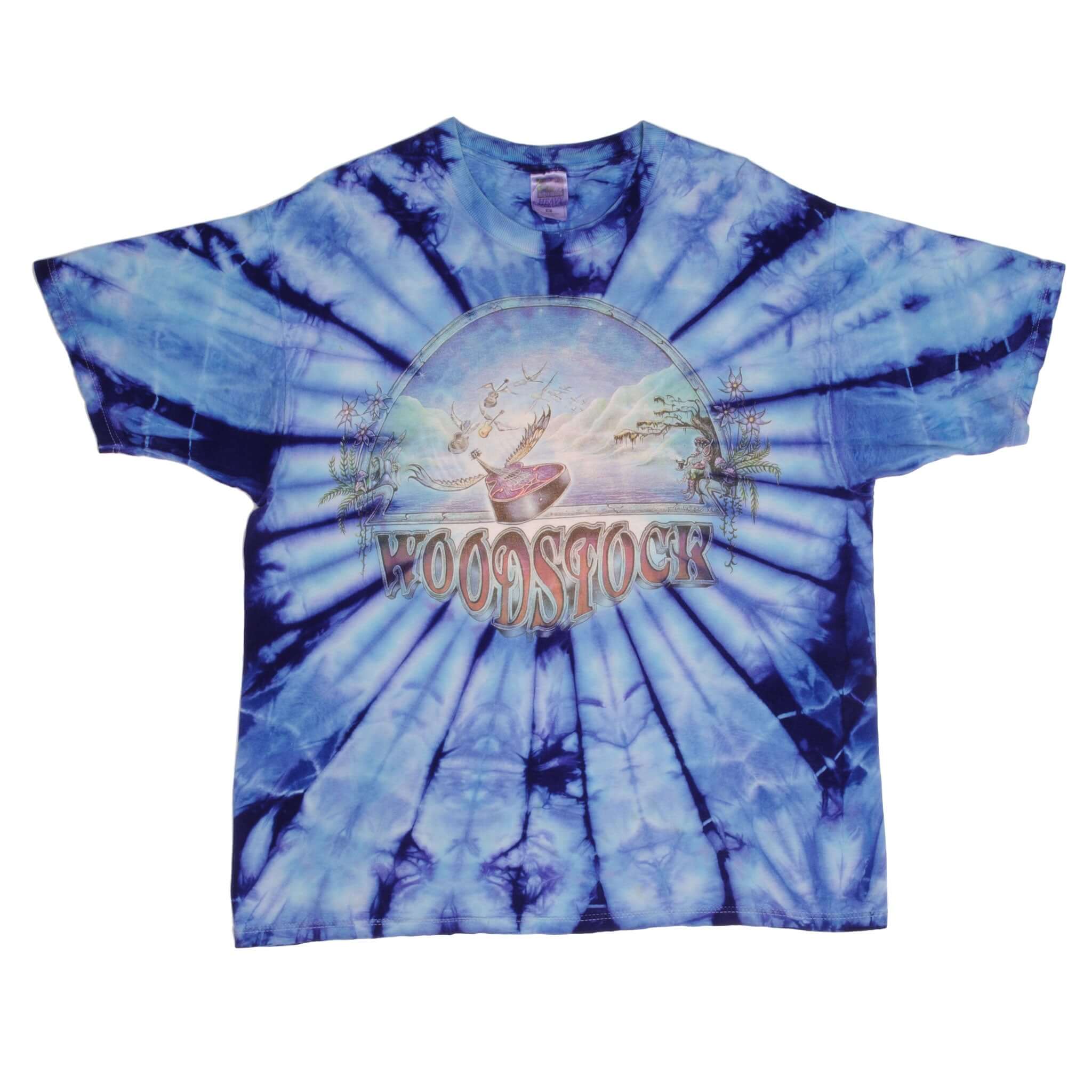 Vintage Tie-Dye Woodstock 1994 Design by Mike Dubois Tee Shirt Size XL 