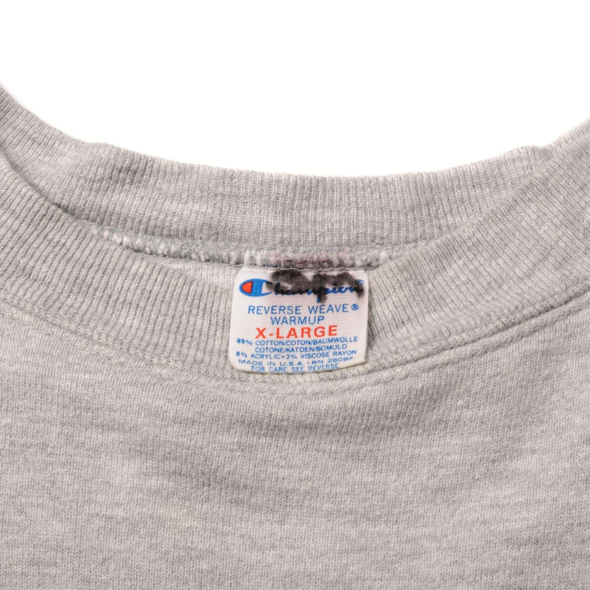 Vintage Champion Reverse Weave Wooster Sweatshirt Early 1980S-1990 Size XL Made In USA, Tri-Blend's Fabrics.
