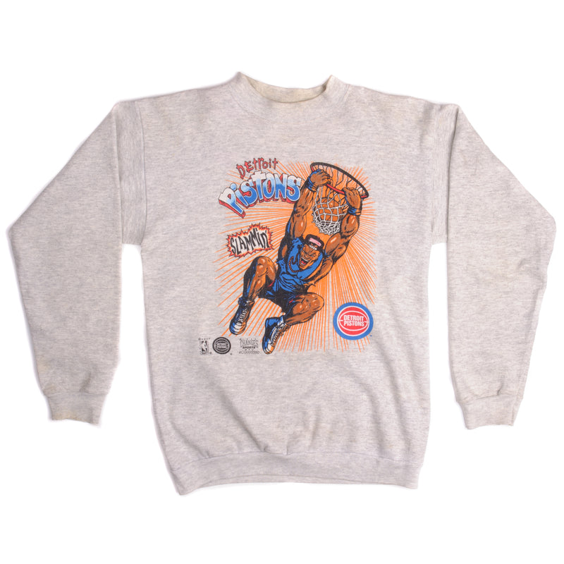 Vintage NBA Detroit Pistons Sweatshirt 1994 Size Small. grey