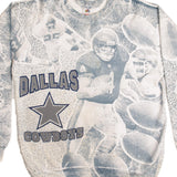 VINTAGE NFL DALLAS COWBOYS ALL OVER PRINT SWEATSHIRT SIZE XL MADE IN USA