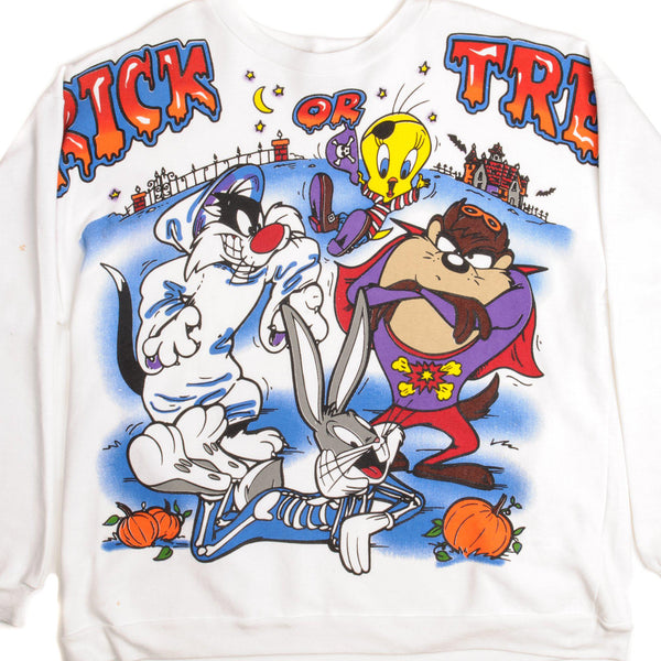 VINTAGE LOONEY TUNES TRICK OR TREAT SWEATSHIRT SIZE 2XL MADE IN USA