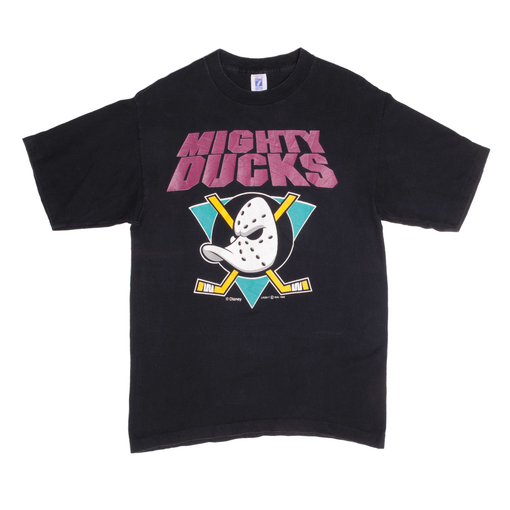 Vintage NHL Anaheim Mighty Ducks Tee Shirt 1993 Medium Made USA