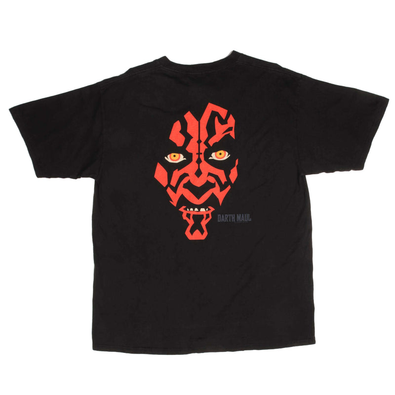 Vintage Star Wars Episode 1 The Phantom Menace The Novel By Terry Brooks Darth Maul Lee Sport Tee Shirt 2000S Size Large.