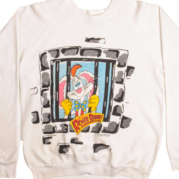 VINTAGE DISNEY ROGER RABBIT MOVIE SWEATSHIRT 1987 SIZE LARGE MADE IN USA