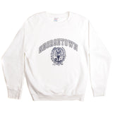 Vintage Champion Georgetown University Sweatshirt Early 1980S-1990 Size Medium Made In USA. WHITE