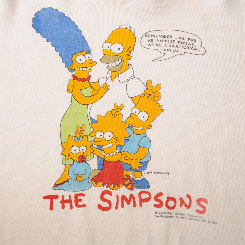 Vintage The Simpsons Sweatshirt 1990 Size Medium Made In USA.