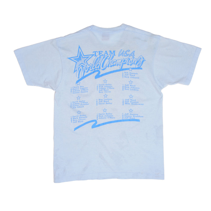 Vintage AMA Motocross Des Nations Holland 1991 Tee Shirt Size Medium With Single Stitch Sleeves