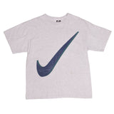 Vintage Nike Big Swoosh Logo Swoosh By Nike Tee Shirt 1990s Size L Made In USA 