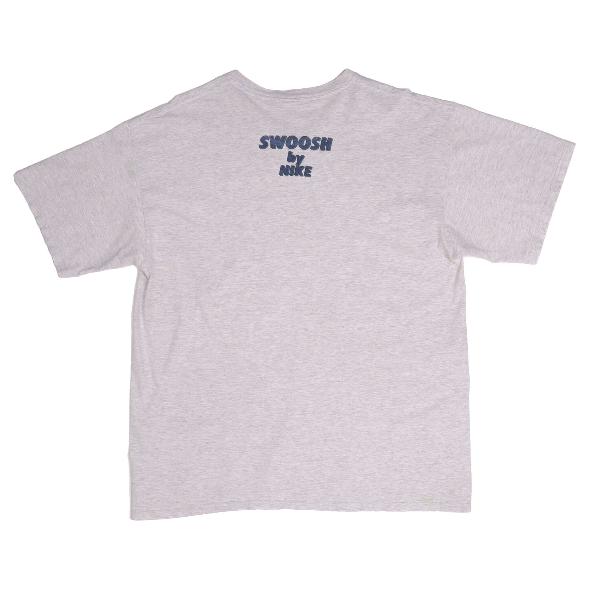 Vintage Nike Big Swoosh Logo Swoosh By Nike Tee Shirt 1990s Size L Made In USA 