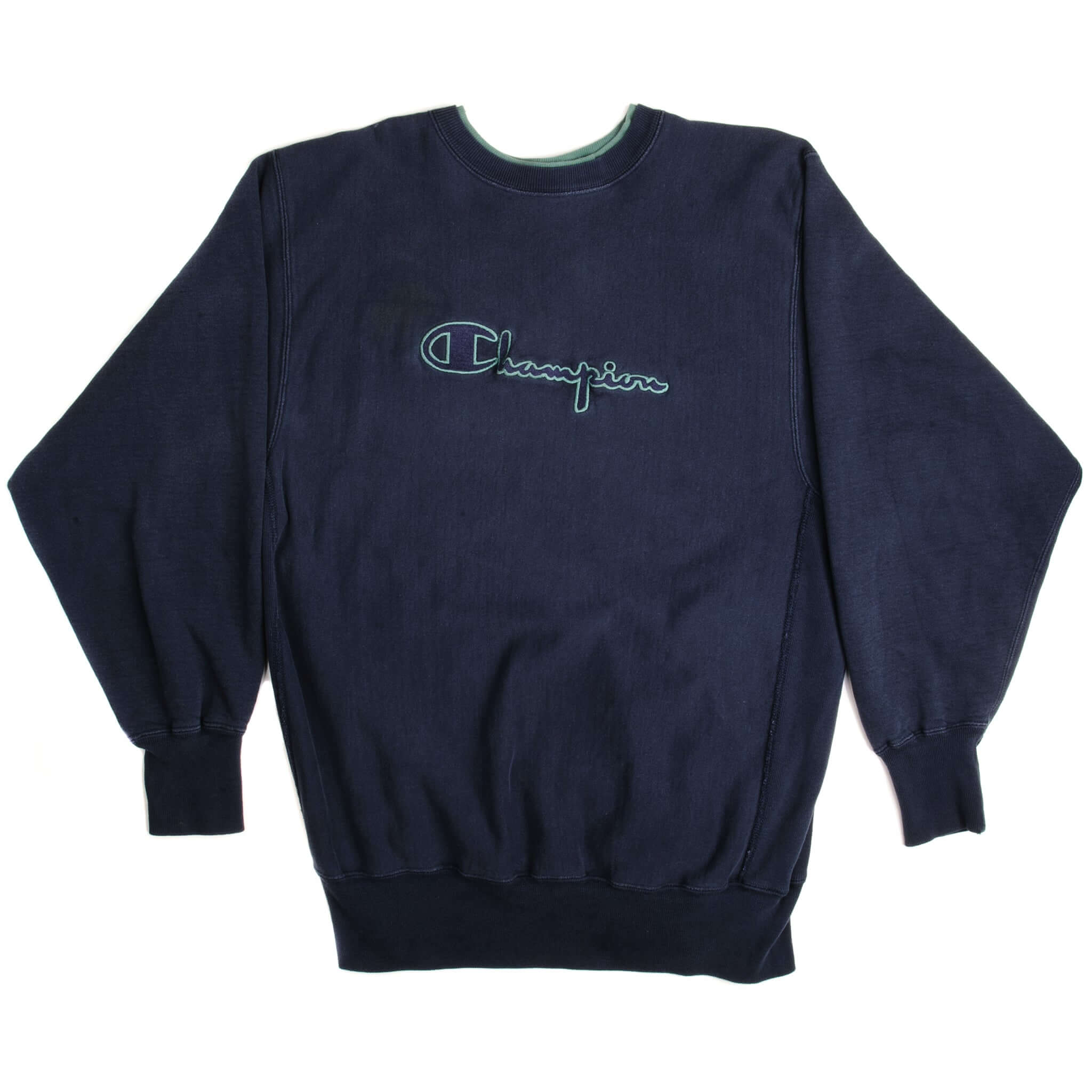 Vintage Champion Reverse Weave Sweatshirt 1990-Mid 1990S Size 2XL Made In USA. BLUE