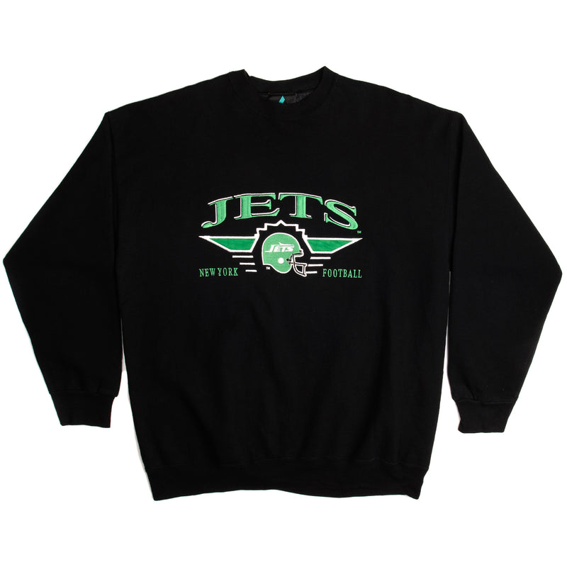 Vintage NFL New York Jets Sweatshirt Size XL Made In USA. BLACK