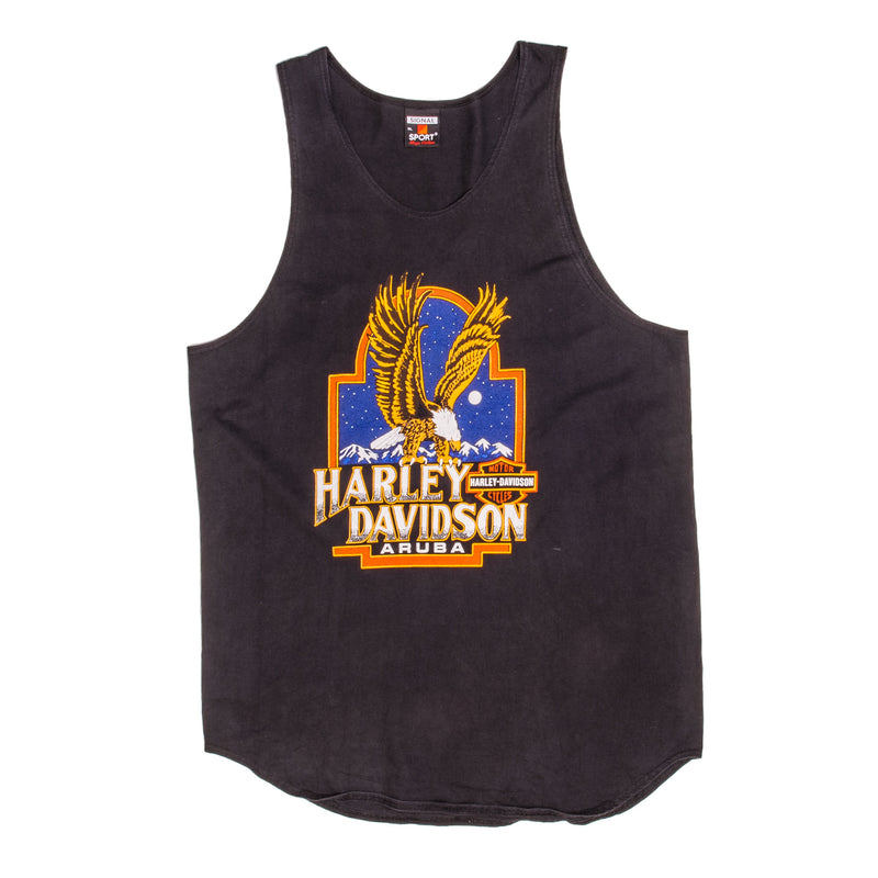 Vintage Harley Davidson Aruba Tank Top Tee Shirt Size XL Made In USA