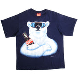 Vintage Coca Cola With The Polar Bear Tee Shirt 1994 Size Large Made In USA. BLUE