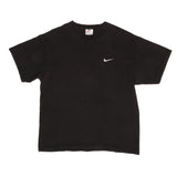 Vintage Nike Classic Swoosh Black Tee Shirt Size 1990s Size Large Made In USA 