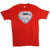 Vintage Superman Tee Shirt Size Small Made In USA With Single Stitch Sleeves. RED