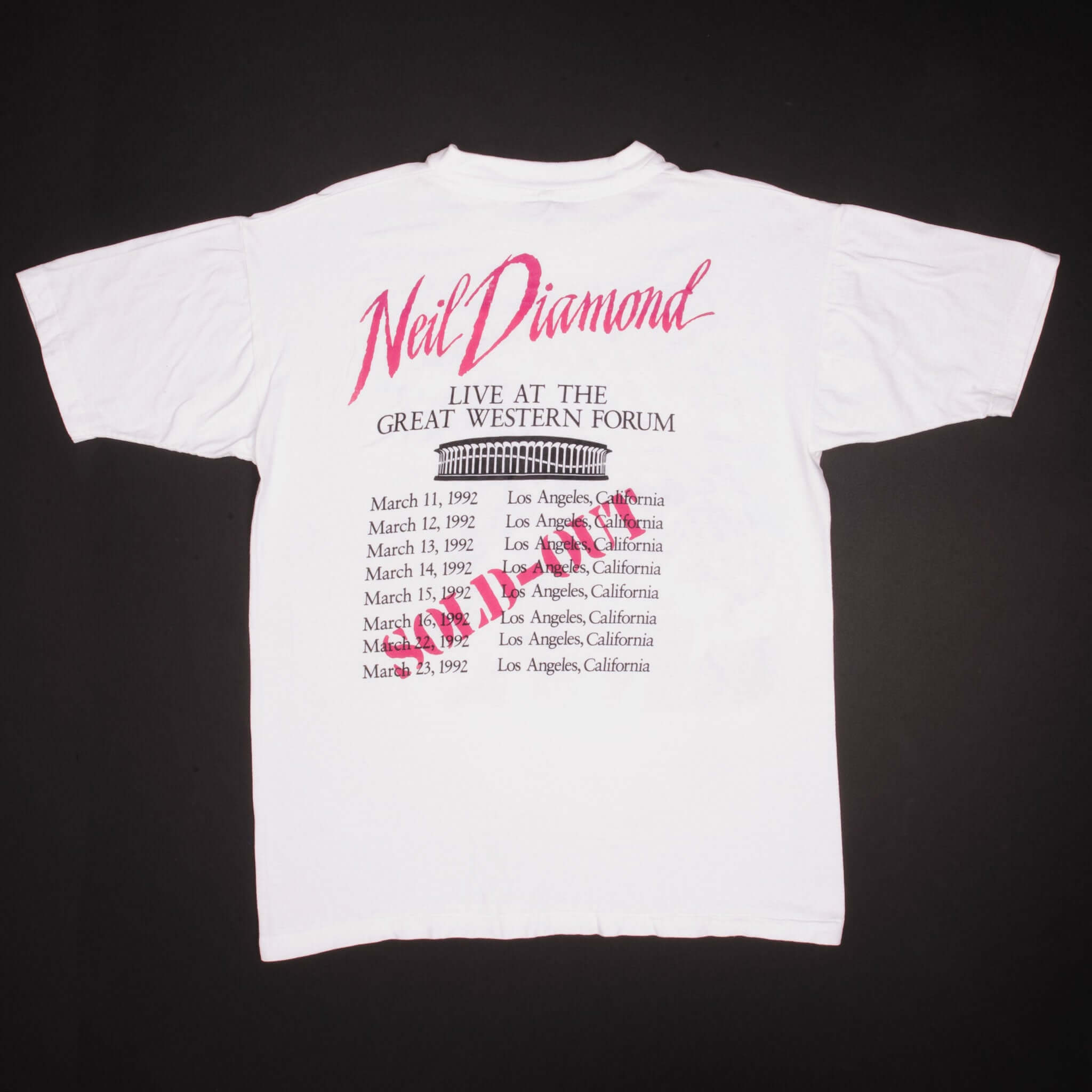 VINTAGE NEIL DIAMOND IN THE ROUND TEE SHIRT 1992 SIZE LARGE