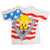 Vintage Looney Tunes Tweety with the American Flag Tee Shirt 1995 Size Large with single stitch sleeves. White