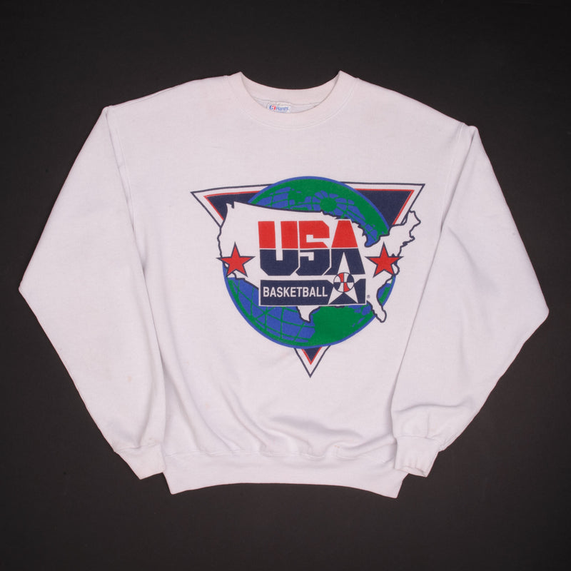 Vintage Team USA Basketball Hanes Sweatshirt Size XL Made In USA