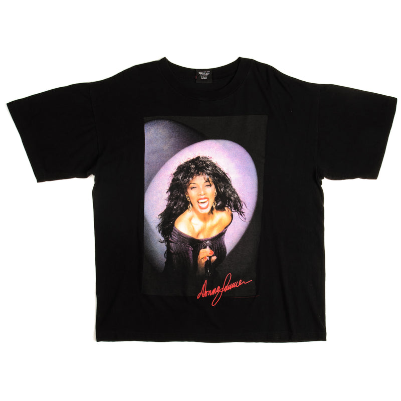 Vintage Donna Summer Endless Summer Tour Tee Shirt 1995 Size Large Made In USA With Single Stitch Sleeves. BLACK