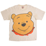 Vintage Winnie The Pooh Tee Shirt 1990s Size XL Made In USA with single stitch sleeves. Ivory