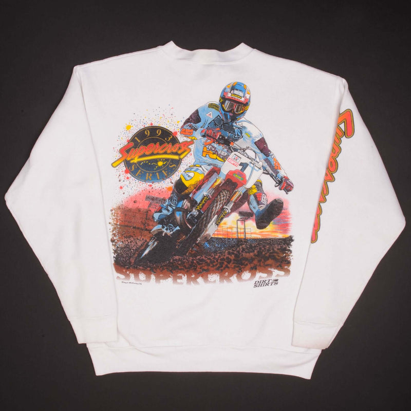 Vintage Ama Supercross Series 1993 Motocross Sweatshirt Size XL Made In Usa