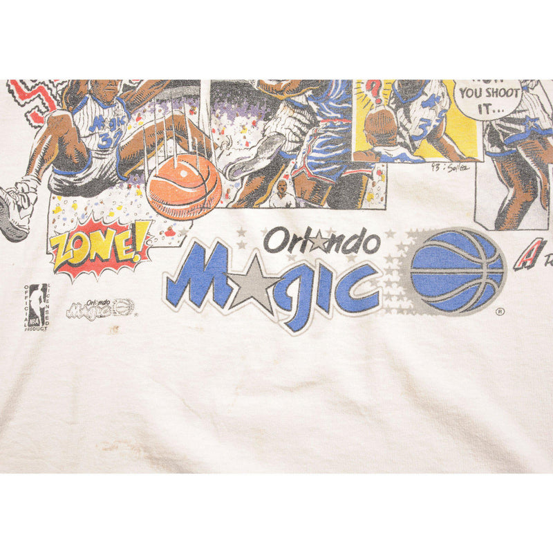 VINTAGE NBA ORLANDO MAGIC SHAQUILLE O'NEAL CARICATURE TEE SHIRT 1993 SIZE XL