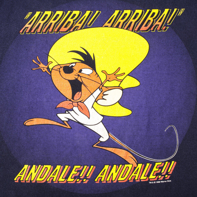 Vintage Looney Tune Speedy Gonzales "Arriba ! Arriba ! Andale !! Andale !! Tee Shirt 1998 Size Medium Made In USA.