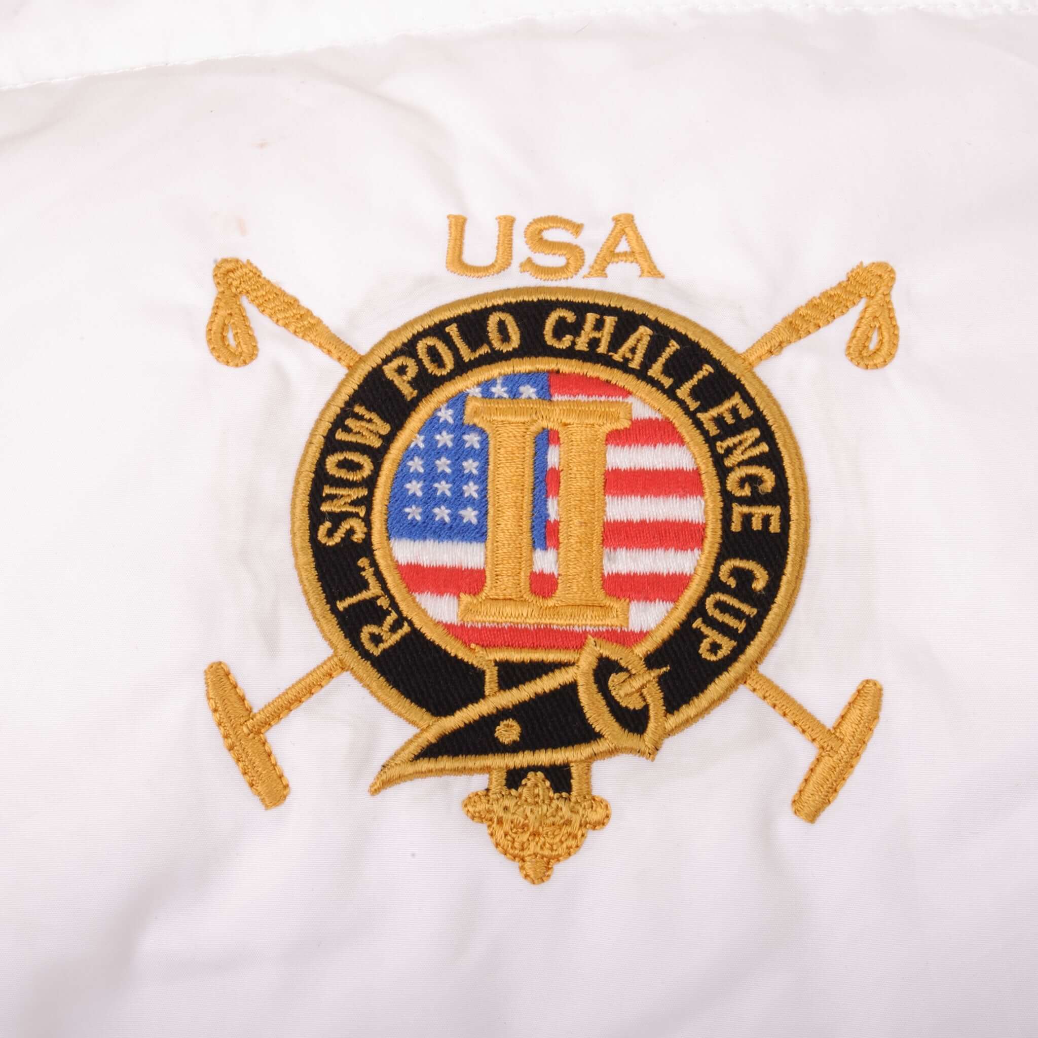 Vintage Polo Ralph Lauren Snow Polo Challenge II Cup USA Puffer Vest Jacket Size Large