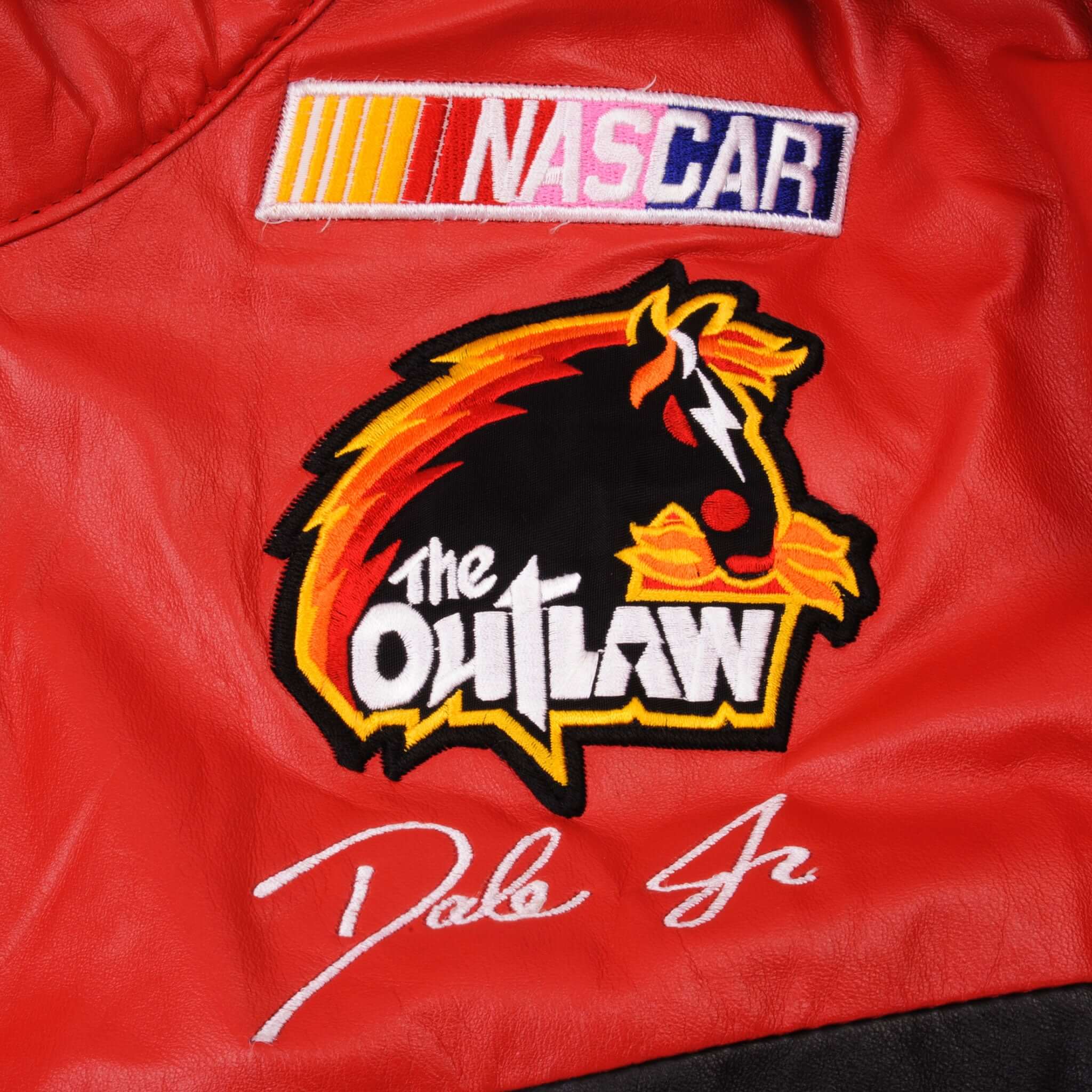 Vintage Nascar Dale Earnhardt Jr Bud Leather Jacket 1990S Size Medium