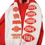 Vintage NFL San Francisco 49Ers Super Bowl Champion 1994, 1989, 1988, 1984, 1981 Jacket Size Large