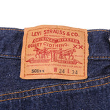 VINTAGE LEVIS 501 JEANS INDIGO 1990s SIZE W33 L31 MADE IN USA