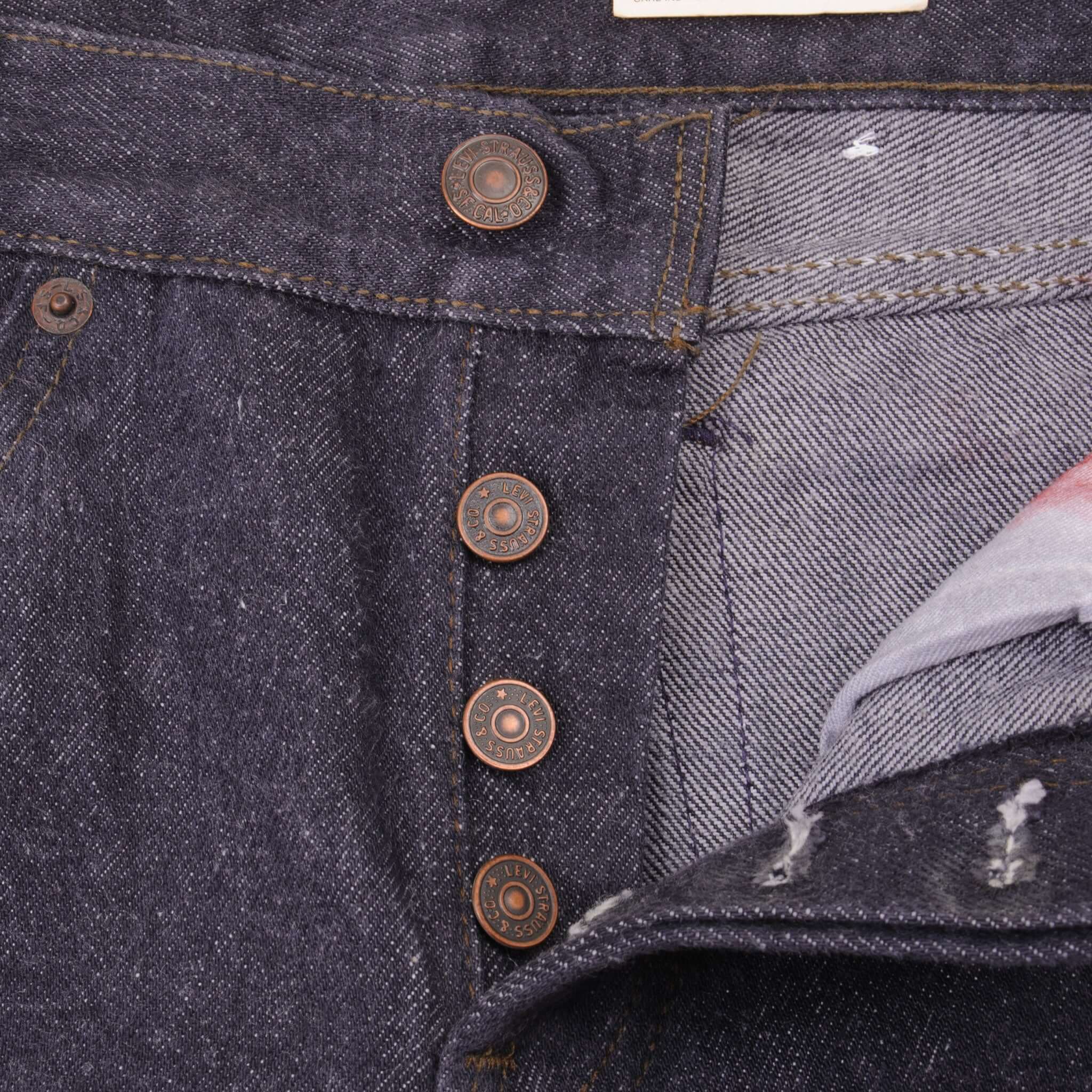 Vintage Levis 501 Preshrunk Jeans 1984 Size 24X26 1/2 W24 L26 1/2 Made In Usa Deadstock  Size on Tag 31X33  Back Button #511