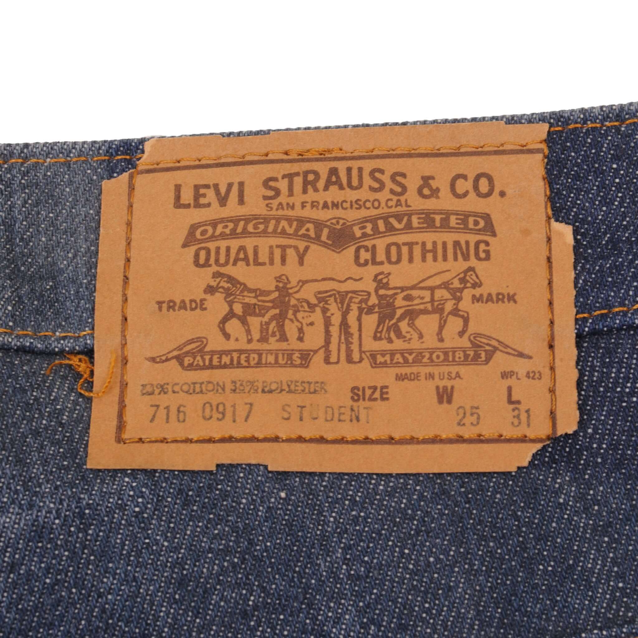 VINTAGE LEVIS 716 ORANGE TAB JEANS 1977 SIZE 25X31 MADE IN USA DEADSTOCK