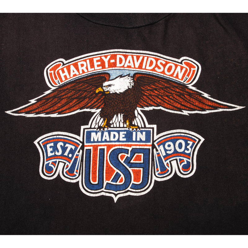VINTAGE HARLEY DAVIDSON TEE SHIRT Early 1980s SIZE MEDIUM MADE IN USA