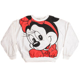 Vintage Disney All Over Print Mickey, Minnie And Pluto Reversible Sweatshirt Size Small Oversized