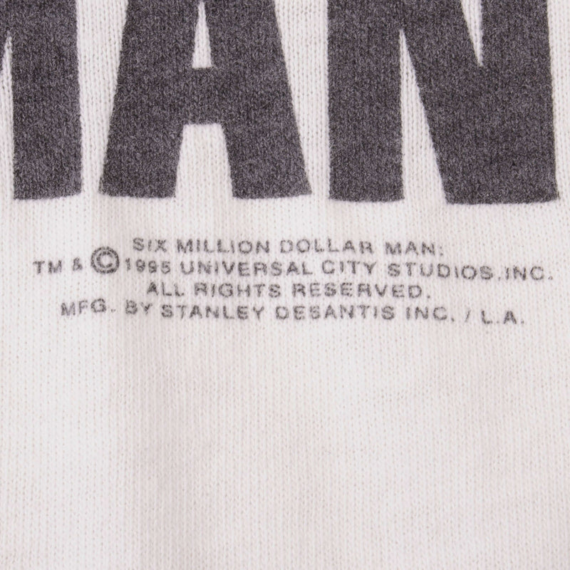 Vintage The Six Million Dollar Man Universal Studio City 1995 Tee Shirt Size XL Made In Usa