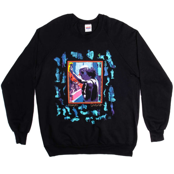 Vintage Santana Album Milagro Sweatshirt Size Large Made In USA.